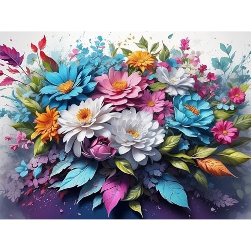 Blume Diamond Painting Erwachsene-Anlage Diamant Painting Bilder,Blumen 5d Diamond Painting Set Erwachsene Arts Craft für Home Wand Decor 30x40cm von yiwushichaoermaoyiyouxiangongsi