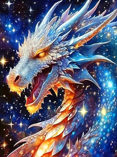 Diamond Painting Erwachsene Drachen,Diamant Painting Bilder Erwachsene Drachen,Diy Drachen Diamont Painting als Zuhause Wanddekoration und Geschenk(30x40 cm) von yiwushichaoermaoyiyouxiangongsi