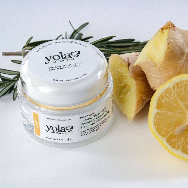 Zitrone, Ingwer Und Rosmarin Peeling-Reinigungscreme von yolasallnatural