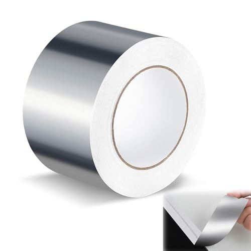 yotutun Aluminium Klebeband 60mm x 50m, 1 Rolle Wasserdichtes Alu Klebeband Hitzebeständig Dampfsperre Selbstklebendes Aluminiumfolienband Aluband zum Reparieren, Versiegeln, Isolierung von yotutun