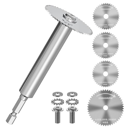 yotutun Innenrohrschneider, 1/4" Sechskantschaft PVC Sanitär Innenschneider Kunststoffrohrschneider Set 32mm 44mm Sägeblatt Kreissägeblätter Trennscheiben zum Schneiden von Holz Kunststoff Metall von yotutun