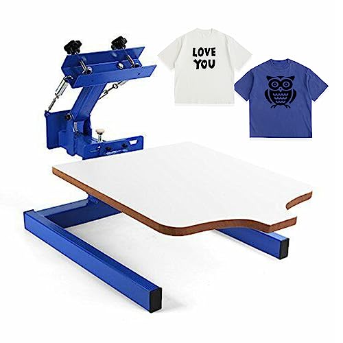 Siebdruckmaschine 55 x 45 cm, Silk Screen Printing Machine 1 Farbe 1 Station Siebdruckmaschine DIY Screen Press Printing Machine Siebdruck Set für Flache Drucksubstrate wie Kleidung von youhuiqiye