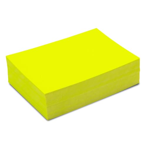 younikat 150 Beschriftungsetiketten in Neon-Gelb I 10 x 7 cm groß I Neon-Etiketten aus Papier zum Beschriften I universal I dv_839 von younikat