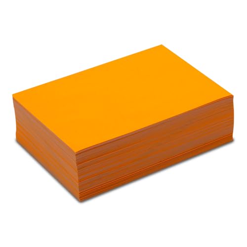 younikat 150 Beschriftungsetiketten in neon-orange I 10 x 7 cm groß I Neon-Etiketten aus Papier zum Beschriften I universal I dv_730 von younikat