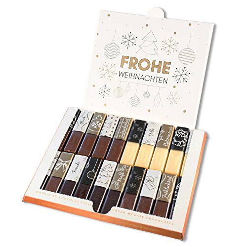 2er Set Aufkleber passend für Merci Schokolade zu Weihnachten I zum Beschriften I weiß-gold I personalisierbar I selbstklebend I Geschenk-Idee I dv_915 von younikat