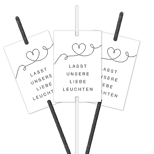 50 Etiketten für Wunderkerzen I Liebe Leuchten I Herzlinien-Design I Gastgeschenk I für den besonderen Tag I Stilvoll I Hochzeit I dv_1100 von younikat