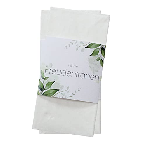 50er-Set Freudentränen Banderolen I Blumen-Arrangement Design I 13 x 5 cm I zum Einrollen von Taschentüchern I Hochzeit I Stilvoll I Dekoration I Geschenk I dv_1091 von younikat