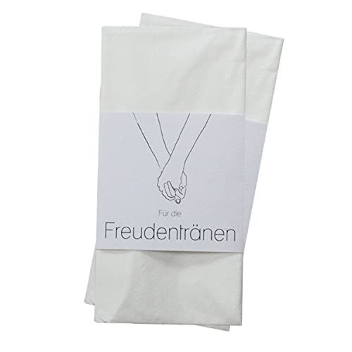 younikat 50er-Set Freudentränen Banderolen I Hände-Halten Motiv I 13 x 5 cm I zum Einrollen von Taschentüchern I Hochzeit I Stilvoll I Dekoration I Geschenk I dv1088 von younikat