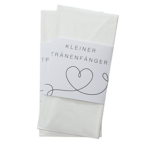 50er-Set Freudentränen Banderolen I kleiner Tränenfänger I Linien-Herz Design I 13 x 5 cm I zum Einrollen von Taschentüchern I Hochzeit I Stilvoll I Dekoration I Geschenk I dv1090 von younikat