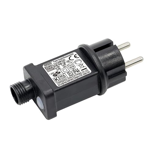 Yowin Netzteil Lichterkette 24V 6W Lichterkette Stecker mit 8 Modi/Timer-Funktion/Speicherfunktion, Stecker Lichterkette Ersatz IP44 Lichterketten Adapter Trafo für Innen Außen Weihnachtsbeleuchtung von yowin