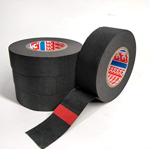 ysister Isolierband Industrie,4 StückKlebeband Kabelbaum Gewebeband Panzerklebeband Kabelbäume Elektriker Band Gewebeband Klebeband Duct Tape für Kabelbäume Elektrisches Klebeband 19mm x 15m von ysister