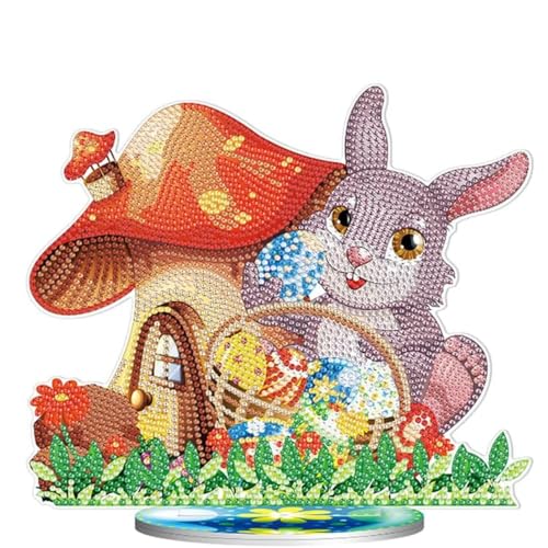 ysister Ostern Diamond Painting 5D Kits,Diamond Painting Ostern,Diamond Painting Hase Diamant Painting Kaninchen für Kinder Kunst Handwerk Geschenk DIY Malerei von ysister