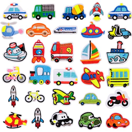 30 Stück Patches zum Aufbügeln Flicken Zum Aufbügeln, Bestickte, Bügelbilder Aufnäher, Bügelflicken Kinder für T-Shirt, Jacken, Jeans, Hosen, Rucksäcke, Kleidung von yue