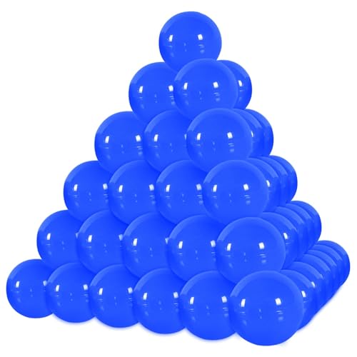 yuejuhe 50 Stück Lotterie Kugeln Bälle zum Öffnen, 3 cm Plastikkugeln zum Befüllen, Tombola-Bälle für Partygeschenke Gewinnspiel Festliche Bingo (Blau) von yuejuhe