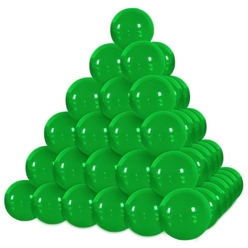 yuejuhe 50 Stück Lotterie Kugeln Bälle zum Öffnen, 3 cm Plastikkugeln zum Befüllen, Tombola-Bälle für Partygeschenke Gewinnspiel Festliche Bingo (Grün) von yuejuhe