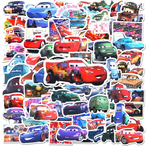 100 Stück Auto Thema Stickers, Wasserdichte Anime Aufkleber für Skateboard, Cartoon Sticker Vinyl Stickers für Kinder Teenager Erwachsene Jungen Laptop Guitar Fotoalbum Auto Motorräder Fahrrad von yumcute