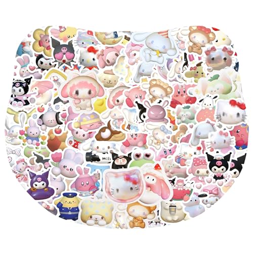 100PCS Stickers,Kawaii Sticker Cartoon Vinyl Aufkleber Wasserfest ästhetisch für Wasserflaschen Skateboard Computer Laptop Scrapbook Aufkleber-Geschenk für Kinder Teenager von yumcute