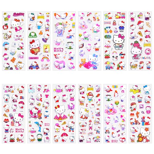 yumcute 3D Puffy Aufkleber für Kinder,12 Blätter Verschiedene Prinzessin Geschwollen Stickers, Niedliche Wiederverwendbare Sticker für Scrapbooking,Jungen Mädchen Kleinkinder von yumcute