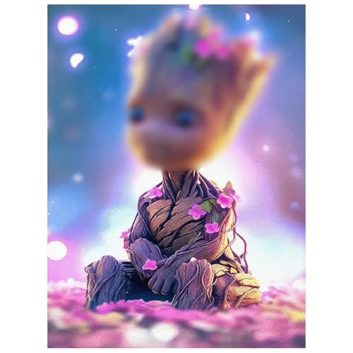 yumcute Groot DIY Diamond Painting, Diamant Painting, Cartoon Diamond Painting Bilder Erwachsene Kinder, Diamond Painting Cross Stickerei Malerei Kits für Home Wand Décor 30x40cm von yumcute