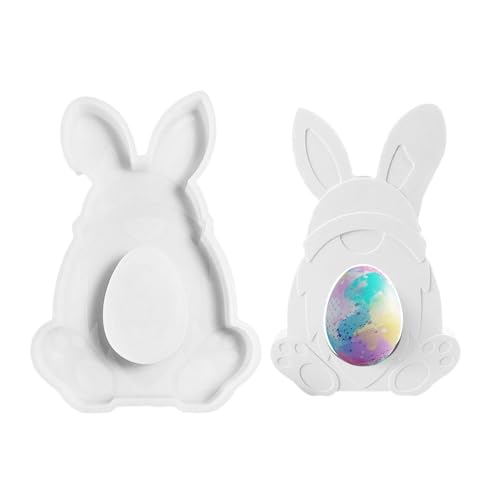 Silikonform Hase, Osterhase Silikonform, 3D Hasen Kerzenformen, Hohle Gießform Für Hasen-Ei Aus Kunstharz, Für Seife, Gips, Ornamente, Fondant von yybng