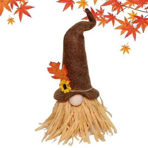 yztju Herbstdeko Zwerge, Herbstdekoration,Wichtel He Light Weight | Zwergpuppen-Desktop-Ornament für, Festival, Thanksgiving, Zuhause, Bauernhaus-Dekoration von yztju