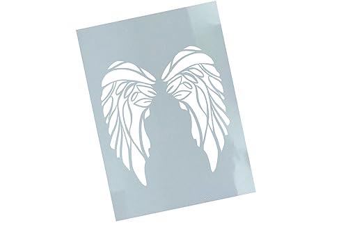 Schablone Flügel Paar - Wandschablone Stencil Flügelschablone Engel Malschablone - Malerei Airbrush Backen Deko Kaffee Scrapbooking - zAcheR-fineT (DIN A4) von zAcheR-fineT-design