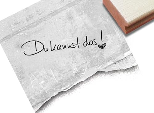 Stempel Du kannst das! - Textstempel Spruch Motivation Kinder Ansporn Schule Prüfung Karten Geschenkanhänger Basteln Deko Scrapbook - zAcheR-fineT von zAcheR-fineT-design