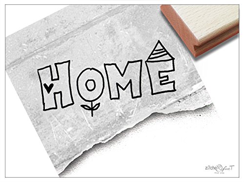 Stempel -Textstempel HOME - Schriftstempel zum Einzug, Umzug in neue Wohnung, Karten Briefe Geschenke Basteln Servietten Deko – von zAcheR-fineT von zAcheR-fineT-design