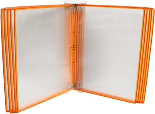 Wandmontierter Aktenhalter, A4-Klapp-Aktenhalter, magnetisches Display zur Wandmontage (PVC + Metall) (Farbe: Orange, Größe: 23 × 33 × 10 cm) von zKbaoFCzX