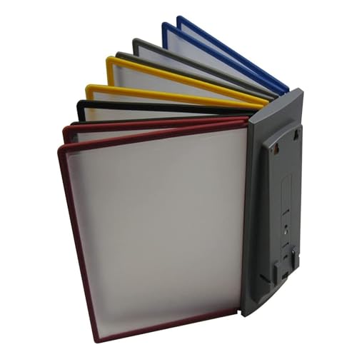 Wandmontierter Aktenhalter, Desktop Flip Display-Ordner, 10 doppelseitige Display-Taschen, Datei-Organizer for den Schreibtisch, Katalog-Display-Rack, Briefgröße, for die Büro-/Heim-Speicherung A4 Dok von zKbaoFCzX