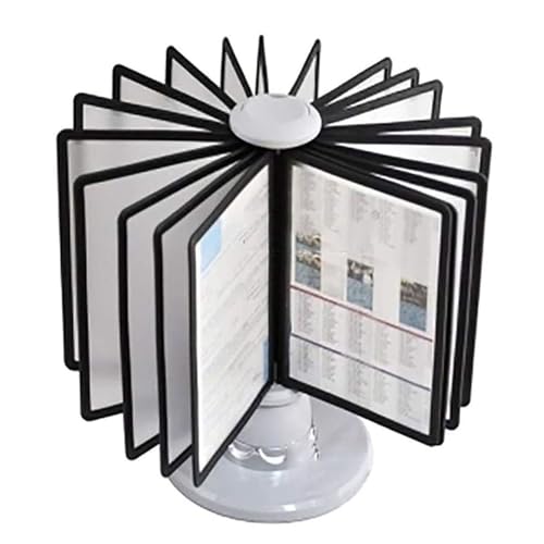 Wandmontierter Aktenhalter, Desktop-Referenzsystem, 20 doppelseitige Tafeln, 40 Blatt Kapazität, Katalog-Display-Rack, for Büro/Zuhause Anzeige und Lagerung A4 Dokumente, platzsparend(Gray) von zKbaoFCzX