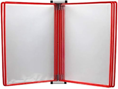 Wandmontierter Aktenhalter, Flipchart-Ständer A4, wandmontierter Aktenhalter (Größe: 13 x 9 x 1,57 Zoll)(Red) von zKbaoFCzX