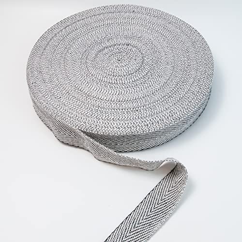 zalati Teppichbindungsband, 100 m, Bindeband, Kanten, Schrägband, Gurtband, für DIY-Teppich, Veredelung, Baumwoll-Twill, Tufting – Grau von zalati