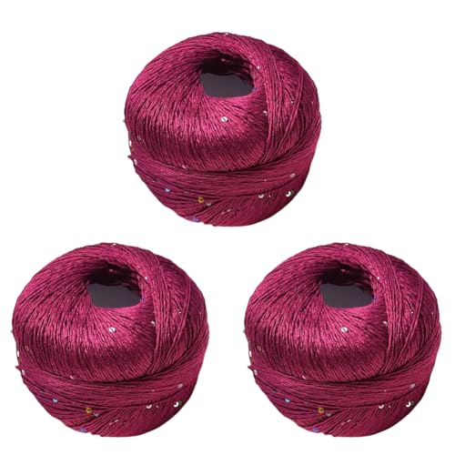 Weiches funkelndes Garn Zcargel 100 g/Rolle, Paillettengarn, DIY, funkelndes Garn, Paillettengarn zum Stricken, Häkeln für Kleidung, Pullover, Mütze, glänzende Spitze, Strickgarn, Zubehör von zcargel