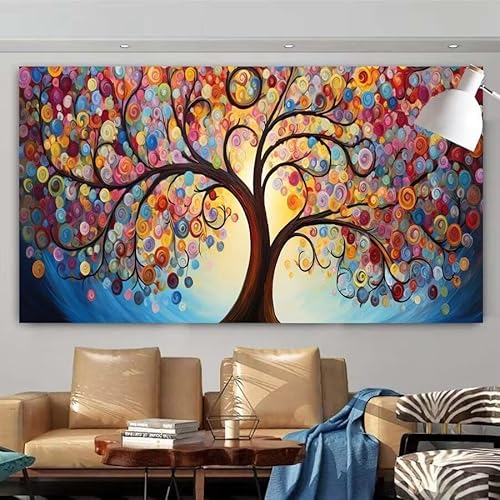 5D DIY Diamant Painting Set Abstrakt,Baum Groß Diamond Painting Erwachsene Full Drill,Diamont Painting Bilder Anfänger Cross Stickerei Malerei Art Kits für Schlafzimmer Wand Dekoration 20x40cm X-54 von zcscgtrhe