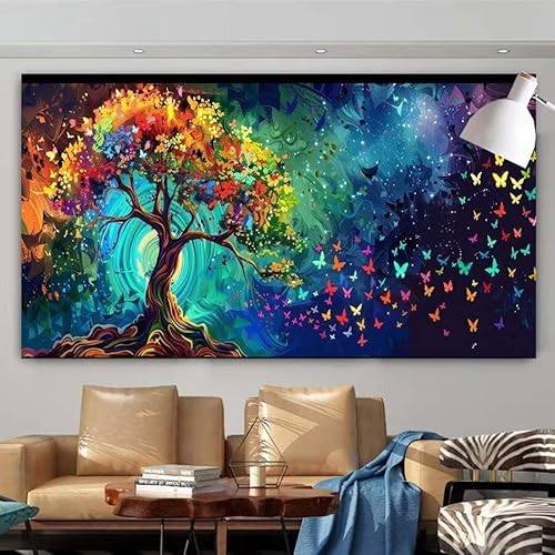 5D DIY Diamant Painting Set Abstrakt,Baum des Lebens Groß Diamond Painting Erwachsene Full Drill,Diamont Painting Bilder Anfänger Cross Stickerei Malerei Kits Schlafzimmer Wand Dekoration 20x40cm X-52 von zcscgtrhe