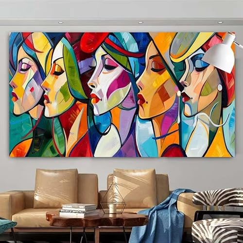 5D DIY Diamant Painting Set Abstrakt,Frau Groß Diamond Painting Erwachsene Full Drill,Diamont Painting Bilder Anfänger Cross Stickerei Malerei Art Kits für Schlafzimmer Wand Dekoration 20x40cm X-50 von zcscgtrhe