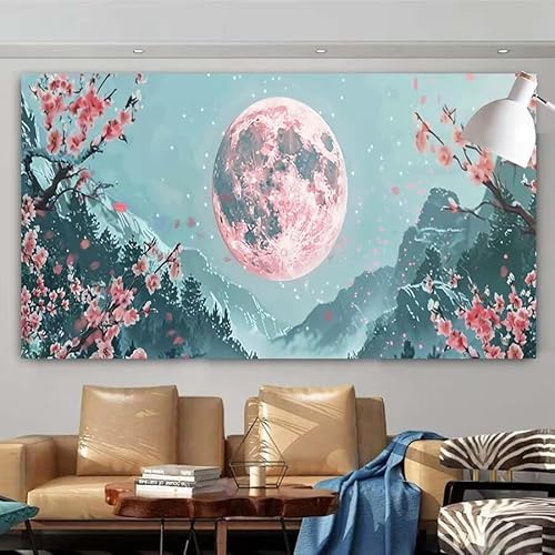 5D DIY Diamant Painting Set Blume,China Groß Diamond Painting Erwachsene Full Drill,Diamont Painting Bilder Anfänger Cross Stickerei Malerei Art Kits für Schlafzimmer Wand Dekoration 55x110cm X-282 von zcscgtrhe