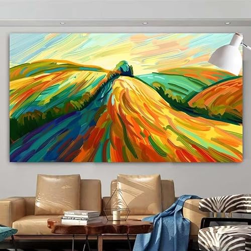 5D DIY Diamant Painting Set Landschaft,Abstrakt Groß Diamond Painting Erwachsene Full Drill,Diamont Painting Bilder Anfänger Cross Stickerei Malerei Art Kits Schlafzimmer Wand Dekoration 20x40cm X-138 von zcscgtrhe