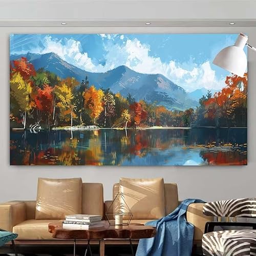 5D DIY Diamant Painting Set Landschaft,Wald Groß Diamond Painting Erwachsene Full Drill,Diamont Painting Bilder Anfänger Cross Stickerei Malerei Art Kits für Schlafzimmer Wand Dekoration 20x40cm X-130 von zcscgtrhe