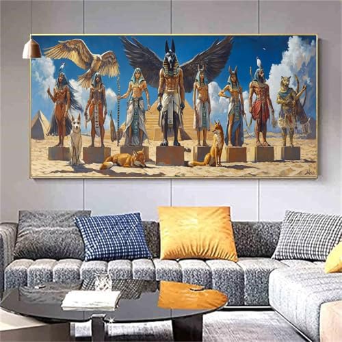 Diamant Painting Bilder Ägypten Diamond Painting Gott Diamond Painting Erwachsene,Vollbohrer Diamanten Malerei Stickerei Set,5D Diamond Painting Set Wanddeko Wohnzimmer Lustige Geschenke 100x200cm Z6 von zcscgtrhe