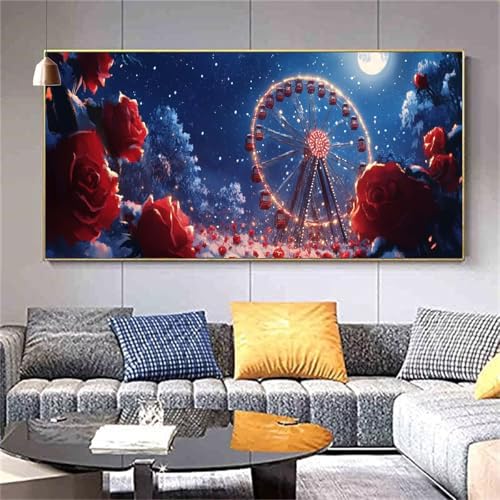 Diamant Painting Bilder Abstrakt Diamond Painting Landschaft Diamond Painting Erwachsene,Vollbohrer Diamanten Malerei Kits,5D Diamond Painting Set Wanddeko Wohnzimmer Lustige Geschenke 100x200cm Z28 von zcscgtrhe