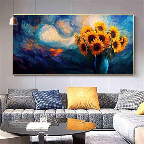 Diamant Painting Bilder Abstrakt Diamond Painting Sonnenblume Diamond Painting Erwachsene,Vollbohrer Diamanten Malerei,5D Diamond Painting Set Wanddeko Wohnzimmer Lustige Geschenke 100x200cm Z72 von zcscgtrhe