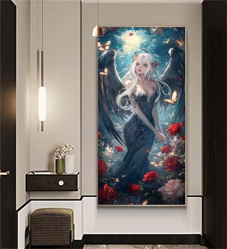 Diamant Painting Bilder Der Teufel Diamond Painting Fräulein Diamond Painting Erwachsene,Vollbohrer Diamanten Malerei,5D Diamond Painting Set Wanddeko Wohnzimmer Lustige Geschenke 100x200cm Z986 von zcscgtrhe