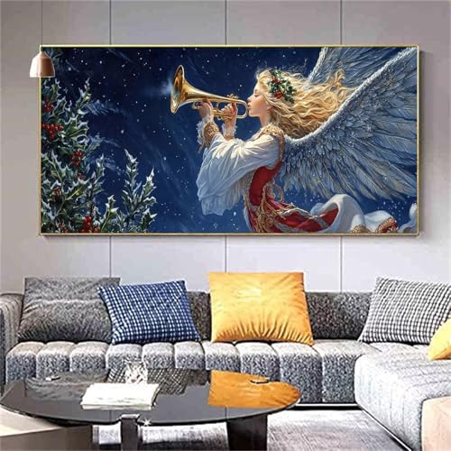 Diamant Painting Bilder Engel Diamond Painting Abstrakt Diamond Painting Erwachsene,Vollbohrer Diamanten Malerei Stickerei,5D Diamond Painting Set Wanddeko Wohnzimmer Lustige Geschenke 100x200cm Z716 von zcscgtrhe