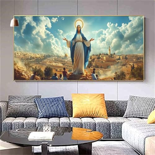 Diamant Painting Bilder Gott Diamond Painting Jesus Diamond Painting Erwachsene,DIY Vollbohrer Diamanten Malerei Stickerei,5D Diamond Painting Set Wanddeko Wohnzimmer Lustige Geschenke 50x100cm Z698 von zcscgtrhe