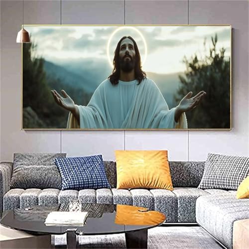 Diamant Painting Bilder Gott Diamond Painting Jesus Diamond Painting Erwachsene,DIY Vollbohrer Diamanten Malerei Stickerei,5D Diamond Painting Set Wanddeko Wohnzimmer Lustige Geschenke 50x100cm Z700 von zcscgtrhe