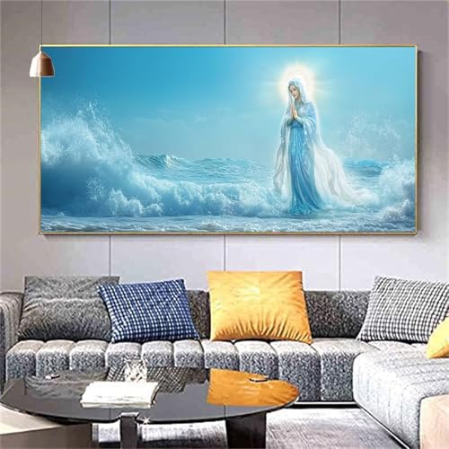 Diamant Painting Bilder Gott Diamond Painting Mond Diamond Painting Erwachsene,Vollbohrer Diamanten Malerei Kits Kreuzstich,5D Diamond Painting Set Wanddeko Wohnzimmer Lustige Geschenke 20x50cm Z702 von zcscgtrhe