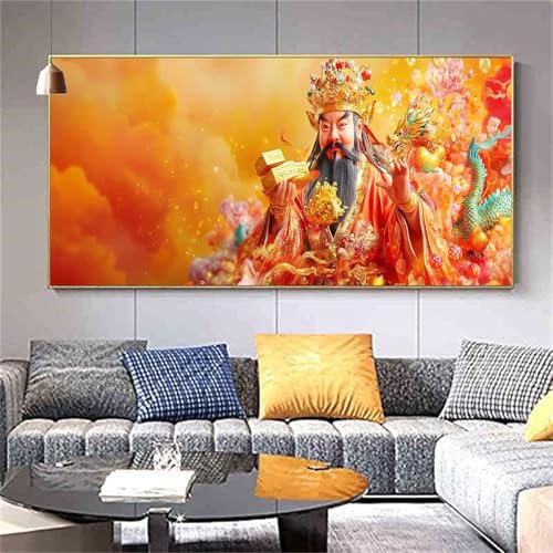 Diamant Painting Bilder Gott des Glücks Diamond Painting Gott Diamond Painting Erwachsene,Vollbohrer Diamanten Malerei Kits,5D Diamond Painting Set Wanddeko Wohnzimmer Lustige Geschenke 90x180cm Z12 von zcscgtrhe