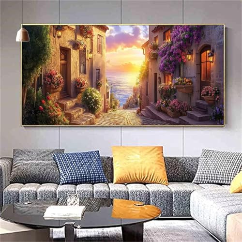 Diamant Painting Bilder Stadt Diamond Painting Landschaft Diamond Painting Erwachsene,Vollbohrer Diamanten Malerei Stickerei,Diamond Painting Set Wanddeko Wohnzimmer Lustige Geschenke 90x180cm Z16 von zcscgtrhe